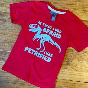 NWOT (it never had any) child’s dinosaur shirt size 5T